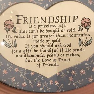 Friendship wall hanging or sitter